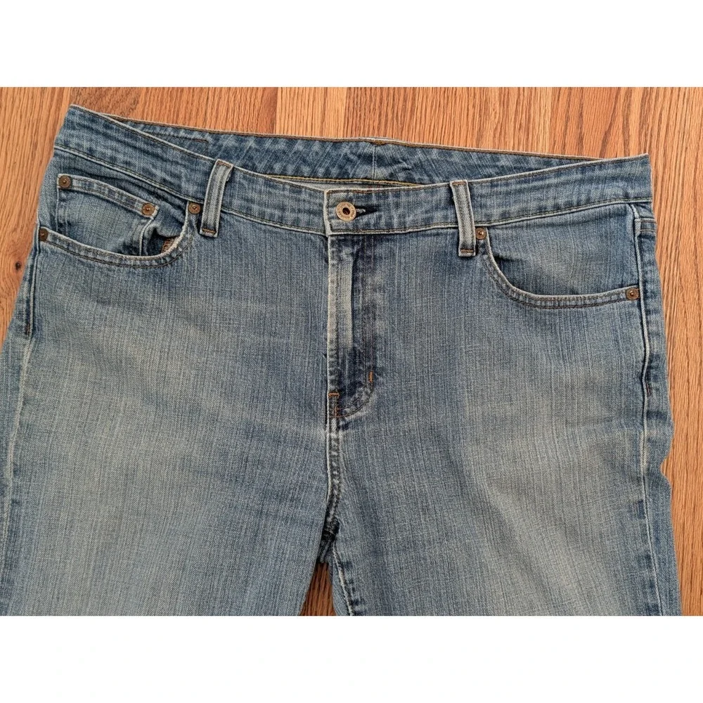 Polo Jeans Co Ralph Lauren Women's 16x32 Kelly Stretch Blue Denim Bootcut Jeans